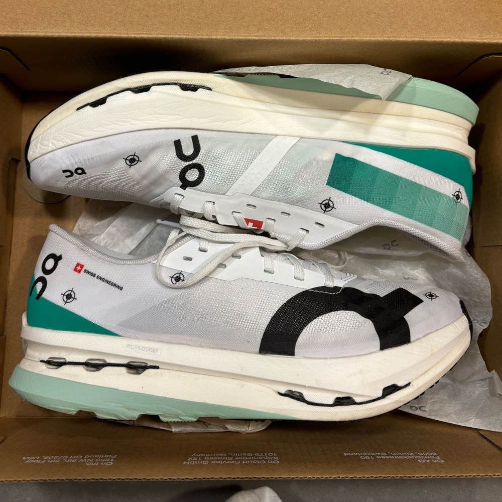 On Running Cloudboom Echo 3 Racing Super Shoes | W8.5 | White & Mint